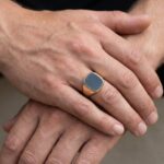 Gouden zegelring met heliotroop