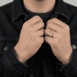 Gouden rosé cachet ring