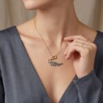 Gouden zirkonia zwaan hanger