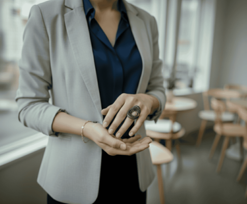 Zilveren ring met amethist