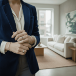 Geel gouden ring met blauwe diamant