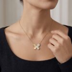 Geel gouden zirkonia vlinder