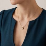 Gouden ketting met G zirkonia hanger