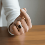 14 karaat wit gouden cachet ring