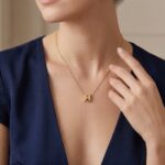 Gouden ketting met H hanger