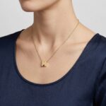 Gouden ketting met M hanger