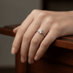 Wit gouden solitaire ring