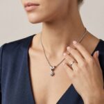 Wit gouden stervormige diamanten hanger