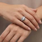 Wit gouden harten diamanten ring