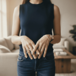 Gouden swinging diamant cachet ring