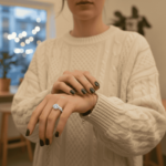 Christian wit gouden fantasie ring met zirconia