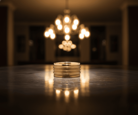 Gouden gevlochten draad ring