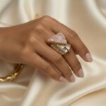 Zilveren rozenkwarts ring