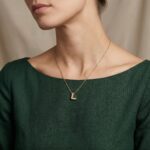 Gouden ketting met L hanger