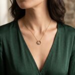 14 karaat geel gouden ketting met hanger cirkel