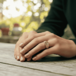 Christian geel gouden diamanten cachet ring