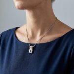 Bicolor saffieren hanger met diamanten