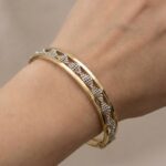 Bicolor gouden slavenarmband