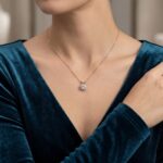 14 karaat rosé ketting solitaire