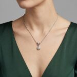 Wit gouden stervormige diamanten hanger