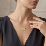 Gouden ketting met ronde hanger