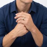 Christian wit gouden cachet ring