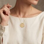 Gouden ronde hanger met ketting