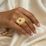 Zilveren ring met paarse toermalijn