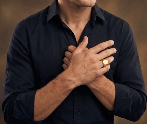 14 karaat Christian gouden cachet ring