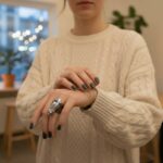 Zilveren ring met parelmoer