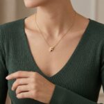 Gouden ketting met F hanger