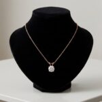 14 karaat rosé ketting solitaire