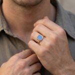 Christian gouden lagensteen cachet ring