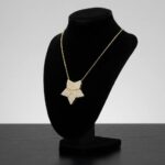 Gouden ster hanger met uitschuifbare hart