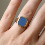 Christian gouden lagensteen cachet ring