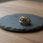 Zilveren ring met granaat