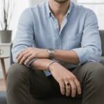 Gouden cachet ring met zwarte lagensteen