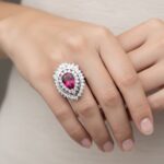 Bicolor ring met 0.03ct. diamant