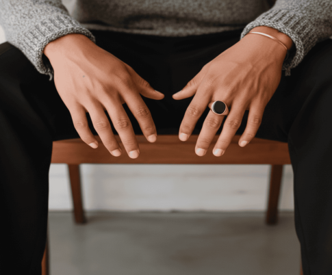 Christian gouden zegelring met onyx