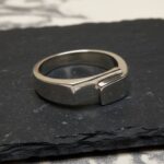 Christian wit gouden cachet ring
