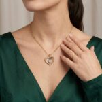 Gouden ketting met hart hanger