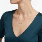 Gouden solitair zirkonia hanger