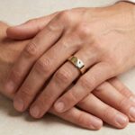 14 karaat bicolor gouden cachet ring