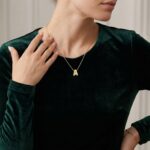 Gouden ketting met A hanger