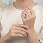 Bicolor ring met 0.03ct. diamant