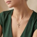 Gouden zirkonia sleutel hanger