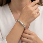 Zilveren armband met vierkant geweven