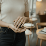 Geel en wit gouden cachet ring met diamant