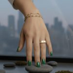 Geel gouden cachet ring