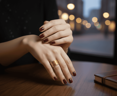 Geel gouden gevlochten draad ring